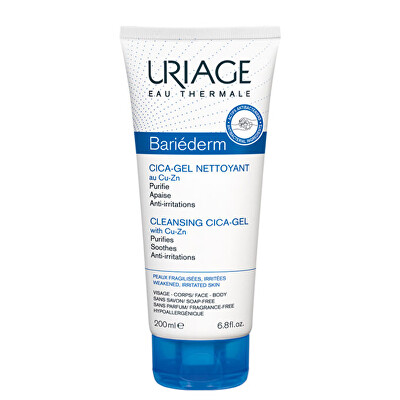 Uriage - Zklidňující čisticí gel Bariederm (Cleansing Cica-Gel) 200 ml