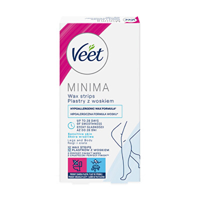 Veet - Hypoalergenní voskové pásky na nohy Minima 12 ks