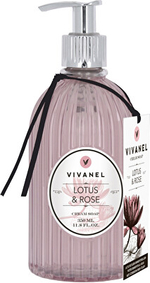 Vivian Gray - Tekuté krémové mýdlo Lotus & Rose (Cream Soap) 350 ml