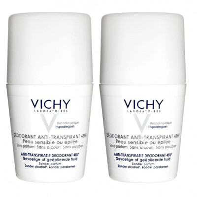 Vichy - Sada kuličkových deodorantů pro citlivou a podrážděnou pokožku 2 x 50 ml