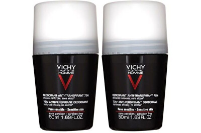 Vichy - Sada kuličkových deodorantů pro citlivou pokožku Homme 72H (Deodorant Anti-Transpirant) 2 x 50 ml