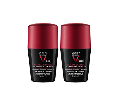 Vichy - Sada kuličkových detranspirantů proti zápachu pro muže Homme Clinical Control 96h (Detranspirant) 2 x 50 ml
