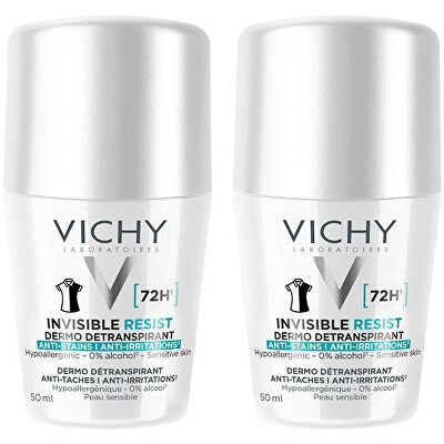 Vichy - Sada kuličkových antiperspirantů Invisible Resist 72H (Antiperspirant) 2 x 50 ml