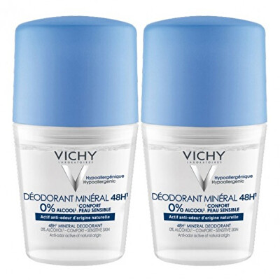 Vichy - Sada minerálních kuličkových deodorantů (Mineral Deodorant) 2 x 50 ml