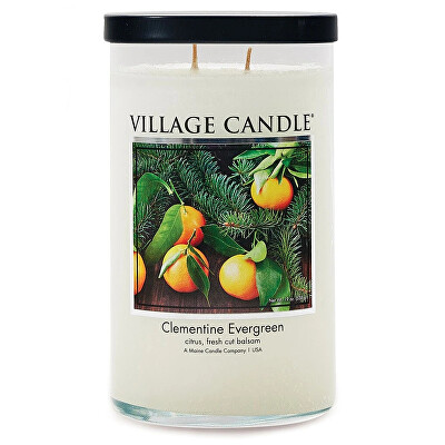 Village Candle - Vonná svíčka ve skle Clementine Evergreen 538 g