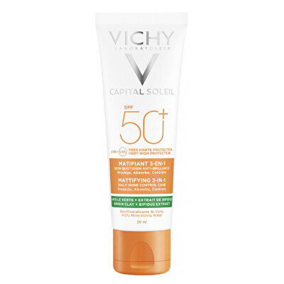 Vichy - Zmatňující ochranný krém na obličej 3v1 Capital Soleil SPF 50+ (Mattifying 3 in 1) 50 ml