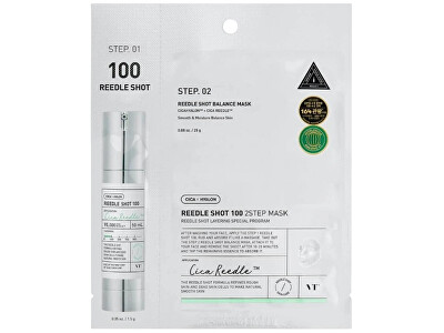 VT Cosmetics - Pleťová maska Cica Reedle Shot 100 Sheet Mask 1,5 g + 25 g