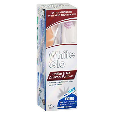 White Glo - Zubní pasta Coffee & Tea Whitening Toothpaste 150 g