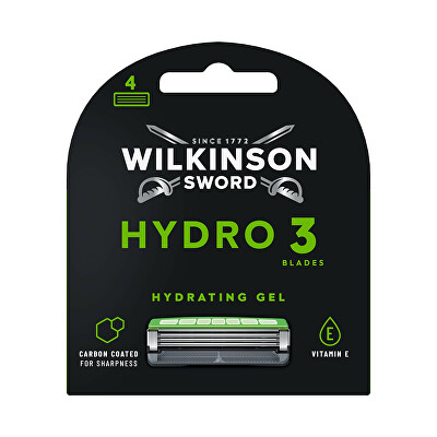 Wilkinson Sword - Náhradní hlavice Hydro 3 Black Edition 4 ks