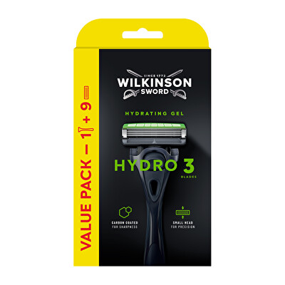 Wilkinson Sword - Holicí strojek Hydro 3 Skin Protection + 9 hlavic