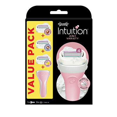 Wilkinson Sword - Holicí strojek pro ženy Intuition Variety Edition + 3 různé hlavice