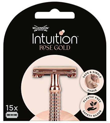 Wilkinson Sword - Náhradní žiletky Intuition Double Edge Rose Gold (Blades) 15 ks