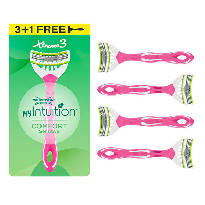 Wilkinson Sword - Eldobható női borotva My Intuition Comfort Sensitive 3 + 1 db