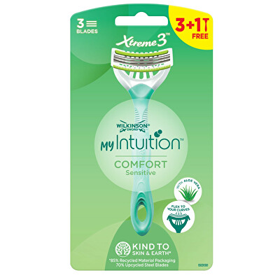 Wilkinson Sword - Jednorázový holicí strojek pro ženy My Intuition Comfort Sensitive 3 + 1 ks