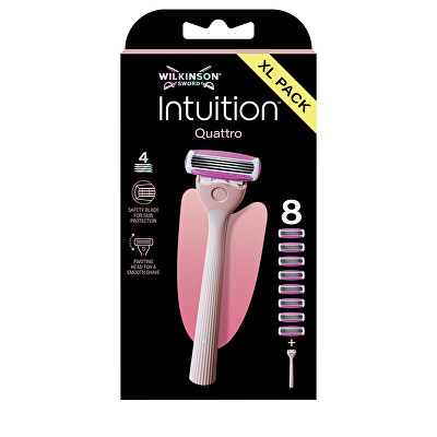 Wilkinson Sword - Holicí strojek Intuition Quattro + 8 hlavic