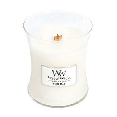 WoodWick - Vonná svíčka váza White Teak 275 g