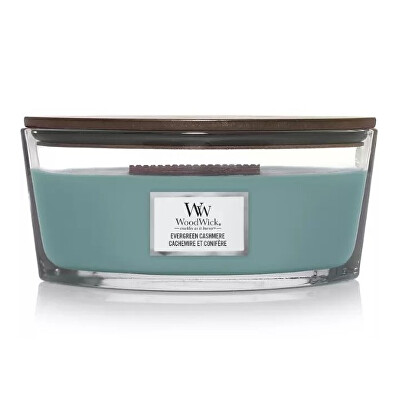 WoodWick - Vonná svíčka loď Evergreen Cashmere 453,6 g