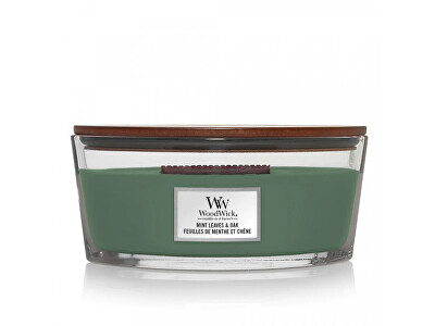 WoodWick - Vonná svíčka loď Mint Leaves & Oak 453,6 g