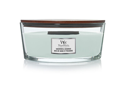 WoodWick - Vonná svíčka loď Sagewood & Seagrass 453,6 g