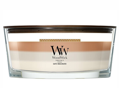WoodWick - Lumânare parfumată tip barcă Trilogy Café Macchiato 453,6 g