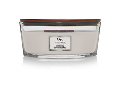 WoodWick - Vonná svíčka loď Warm Wool 453 g