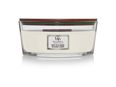 WoodWick - Vonná svíčka loď White Tea & Jasmine 453,6 g
