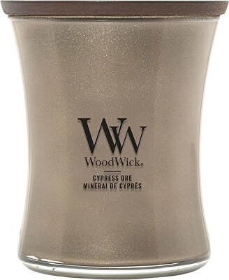 WoodWick - Vonná sviečka stredná Precious Metals Cypress Ore 275 g