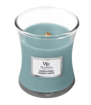 WoodWick - Vonná svíčka váza Evergreen Cashmere 85 g