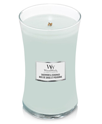 WoodWick - Vonná svíčka váza Sagewood & Seagrass 609 g