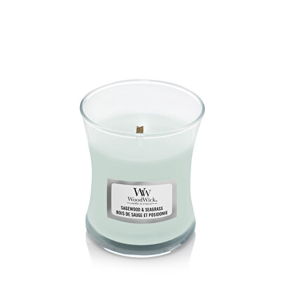 WoodWick - Vonná svíčka váza Sagewood & Seagrass 85 g