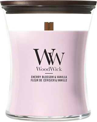 WoodWick - Vonná svíčka váza střední Cherry Blossom & Vanilla 275 g