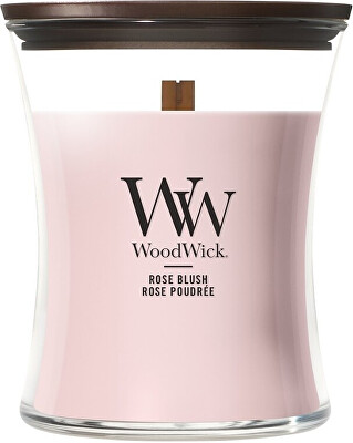 WoodWick - Illatosított gyertya közepes váza Rose Blush 275 g