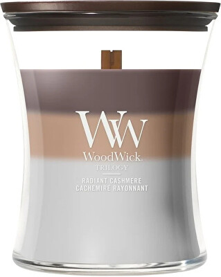 WoodWick - Vonná svíčka váza střední Trilogy Radiant Cashmere 275 g