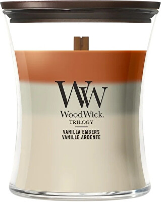 WoodWick - Vonná svíčka váza střední Trilogy Vanilla Embers 275 g