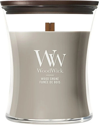 WoodWick - Vonná sviečka váza stredná Wood Smoke 275 g