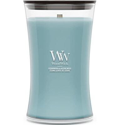 WoodWick - Illatgyertya nagy váza Cedarwood & Ocean Moss 609,5 g