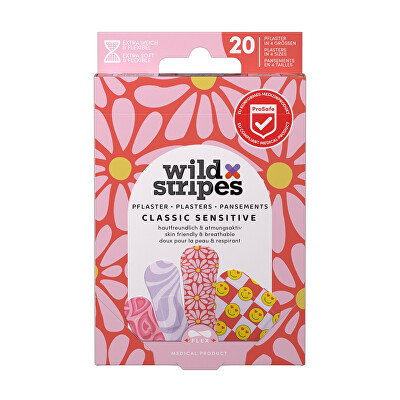 Wild Stripes - Náplasti Classic Sensitive Pastel Fun Plasters 20 ks