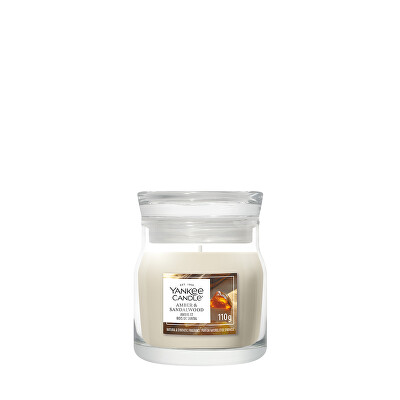 Yankee Candle - Aromatická svíčka Signature sklo malé Amber & Sandalwood 110 g