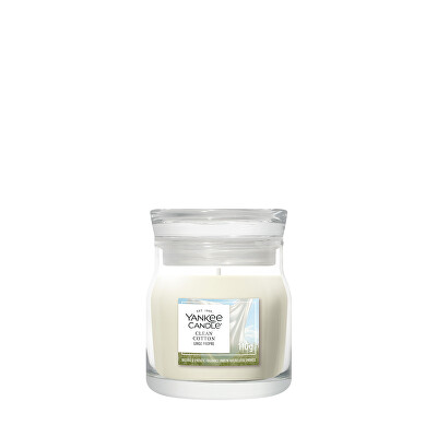 Yankee Candle - Aromatická svíčka Signature sklo malé Clean Cotton 110 g
