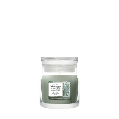 Yankee Candle - Aromatická svíčka Signature sklo malé Silver Sage & Pine 110 g