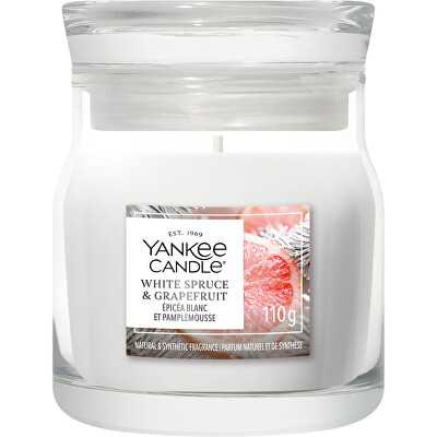 Yankee Candle - Aromatická svíčka Signature sklo malé White Spruce & Grapefruit 110 g