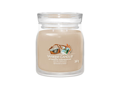 Yankee Candle - Aromatická svíčka Signature sklo střední Afternoon Scrapbooking 368 g