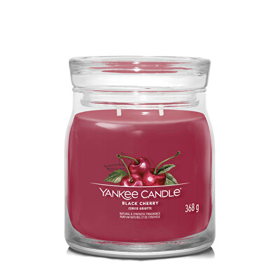 Yankee Candle - Aromatická svíčka Signature sklo střední Black Cherry 368 g