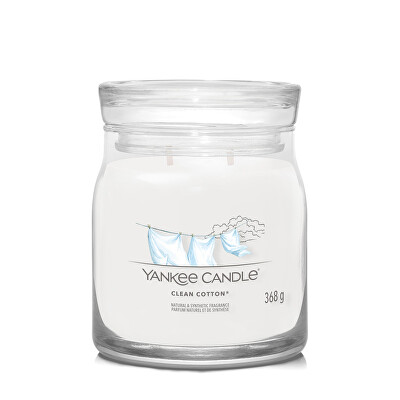 Yankee Candle - Aromatická svíčka Signature sklo střední Clean Cotton 368 g