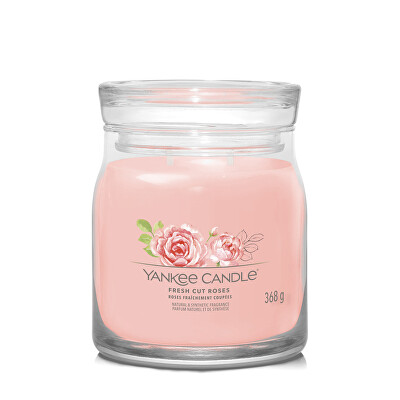 Yankee Candle - Aromatická svíčka Signature sklo střední Fresh Cut Roses 368 g