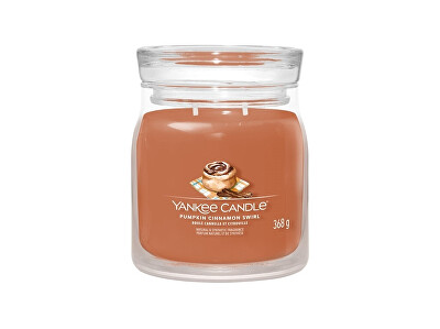 Yankee Candle - Aromatická svíčka Signature sklo střední Pumpkin Cinnamon Swirl 368 g