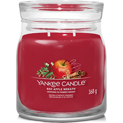 Yankee Candle - Aromatická svíčka Signature sklo střední Red Apple Wreath 368 g