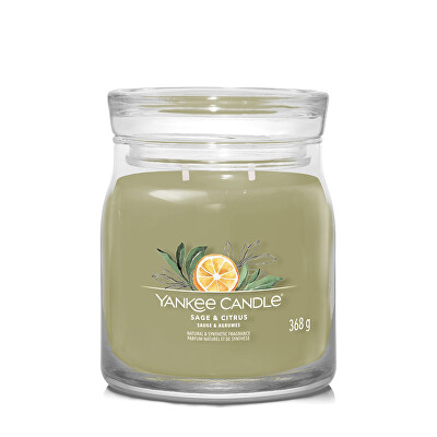 Yankee Candle - Aromatická svíčka Signature sklo střední Sage & Citrus 368 g