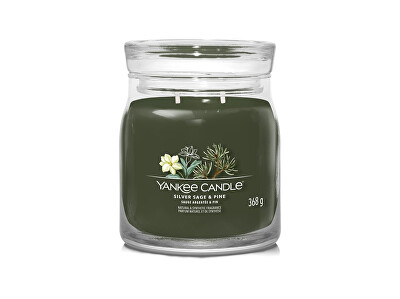 Yankee Candle - Aromatická svíčka Signature sklo střední Silver Sage & Pine 368 g