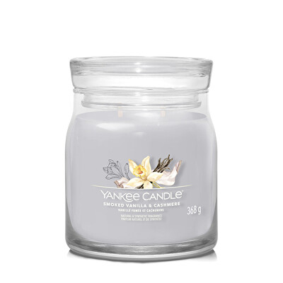 Yankee Candle - Aromatická svíčka Signature sklo střední Smoked Vanilla & Cashmere 368 g